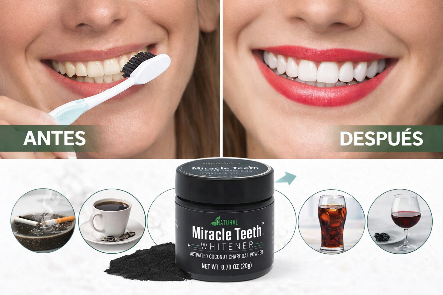 FORMULA EN POLVO PARA BLANQUEAR LOS DIENTES